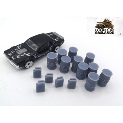Gaslands Resin Barrels and Fuel Cans