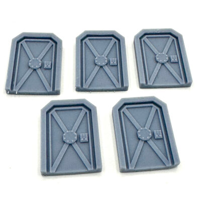 Resin 28mm Sci Fi Cross Beam Doors Set of 5 Greebles Scenery Terrain Bits