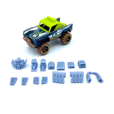 Gaslands Engines Scoops and Exhausts Set
