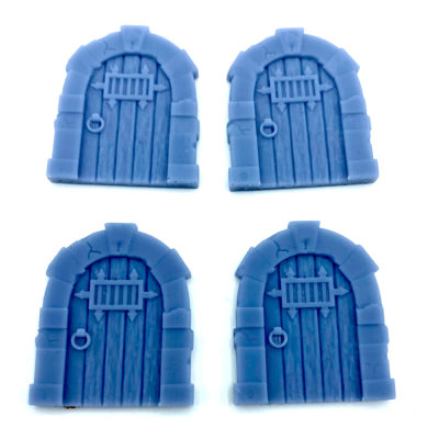 Fantasy Barred Jail Dungeon Doors - Medium
