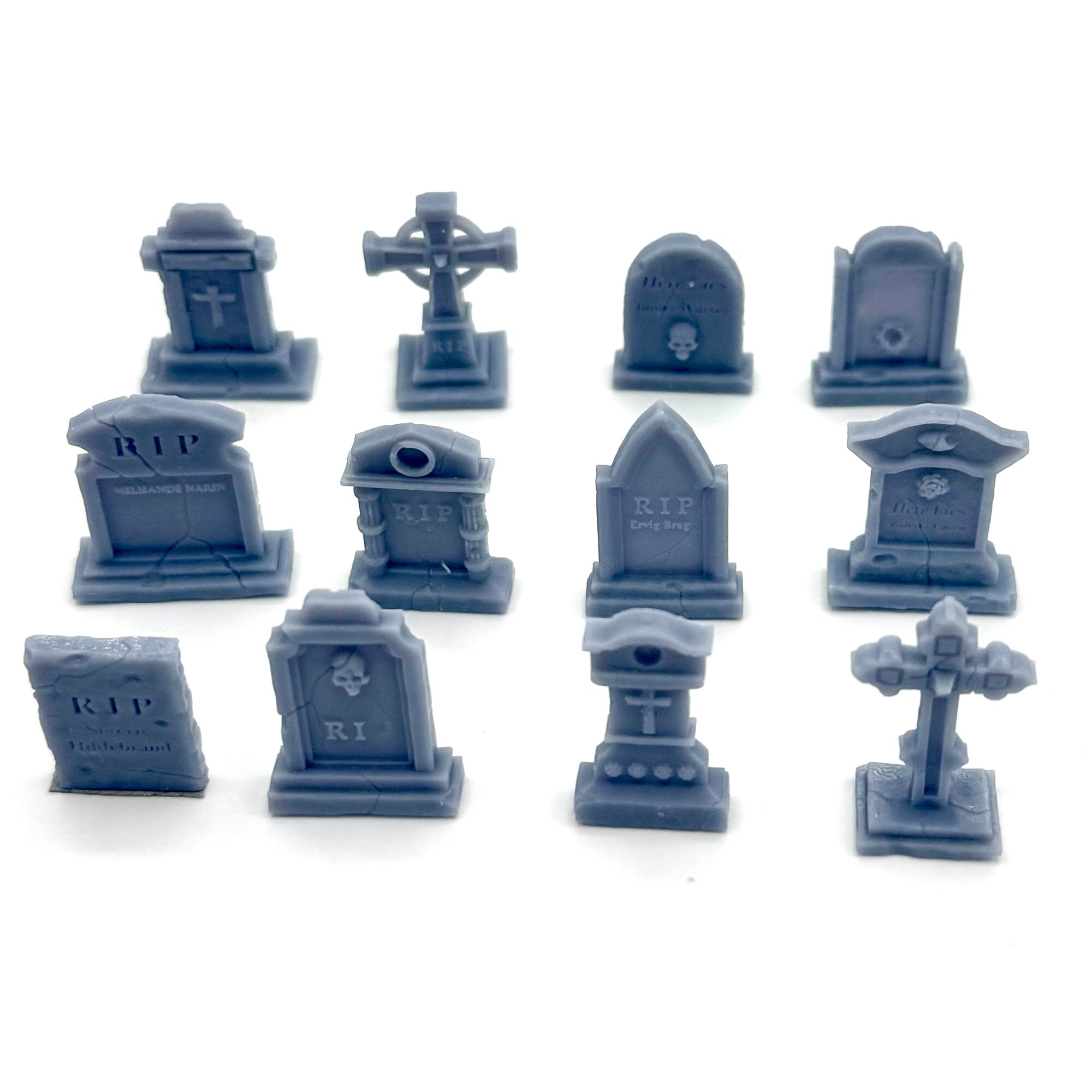 Fantasy Historical 28mm Scale Gravestones Set – Cemetery Terrain