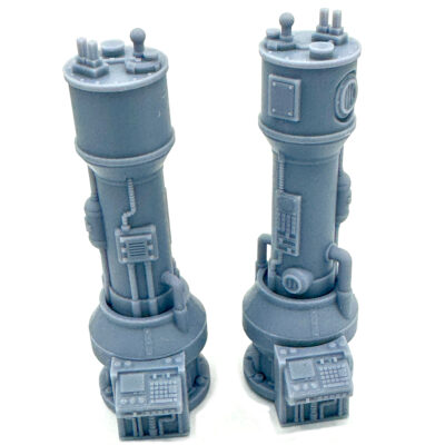 Resin 28mm Sci Fi Reactor Control Units Set of 2 Greebles Scenery Terrain Bits