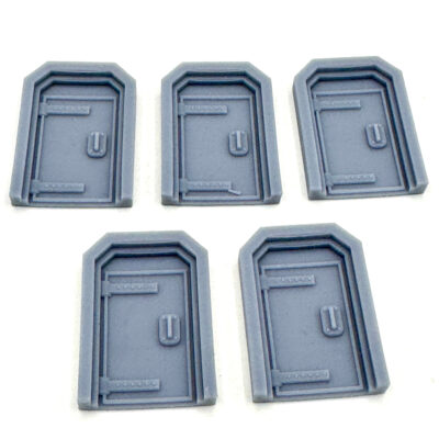Resin 28mm Sci Fi Standard Doors Set of 5 Greebles Scenery Terrain Bits