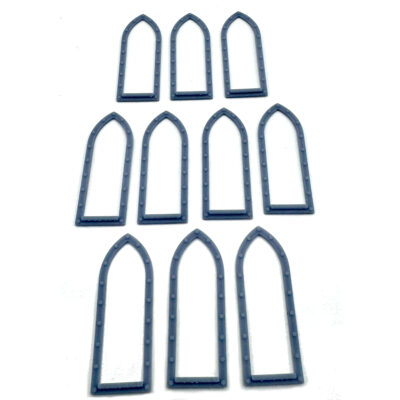 Resin 28mm Sci Fi Arched Windows Set of 10 Greebles Scenery Terrain Bits