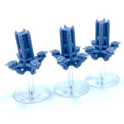 Tower Orbital Defence Post with Triple Cannons